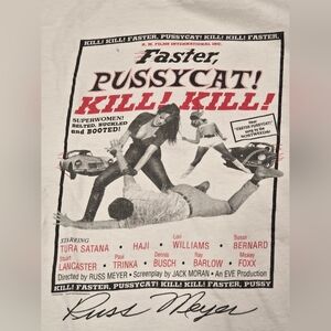 Vtg Russ Meyer Faster Pussycat! Kill! Kill! Graphic T-shirt single stitch XL
